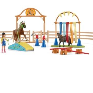 Schleich Farm World Pony Agility Training Horse Play Set